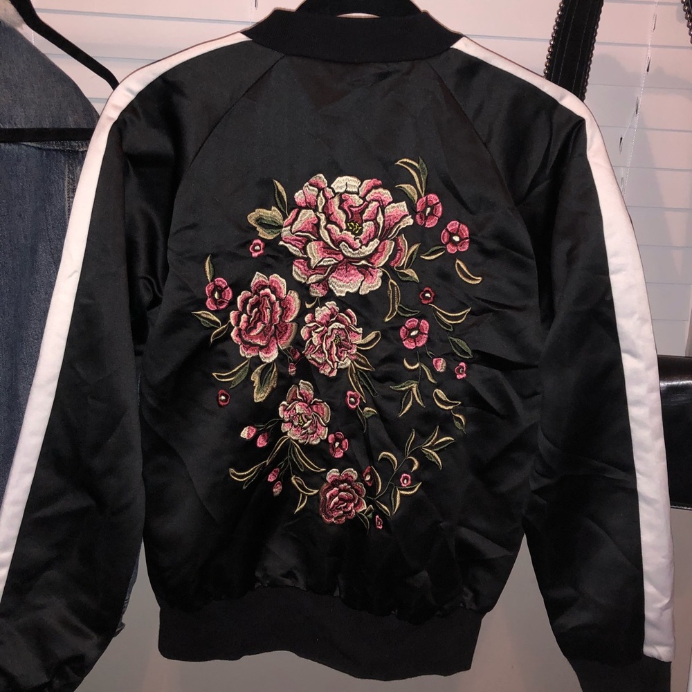 Embroidered Bomber Jacket